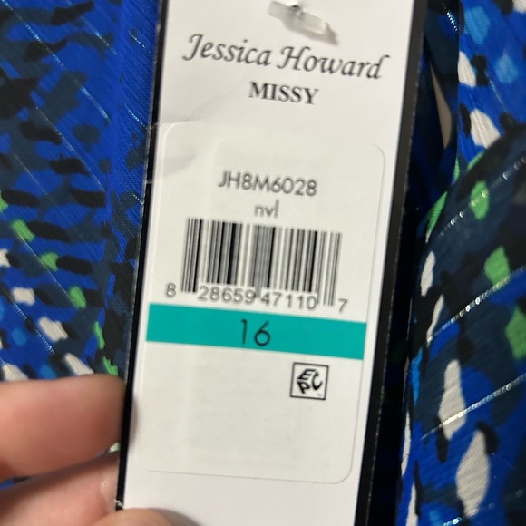 Jessica Howard NWT dress blue with plaid design - Picture 1 of 4